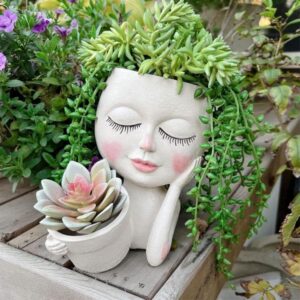 Meet the Dreamy Little Face Planter That Lets Your Succulent Become Her Hair